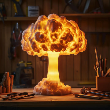 2025 Unique Design Table Lamp Modern LED Mushroom Cloud Bedroom Table Lamp New Design Atomic Bomb Explosion Cloud Night Light