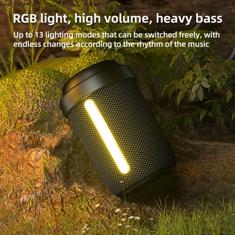 Colorful Glowing RGB Wireless Bluetooth Speaker With Subwoofer Bluetooth Speakers