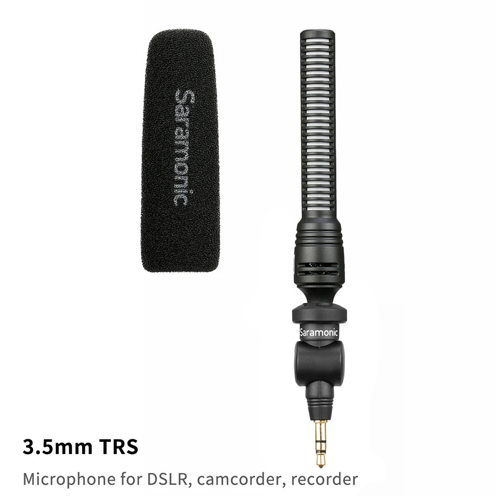 Saramonic SmartMic5 Mini Condenser Plug and Play Microphone for iPhone Android PC Computer DSLR Cameras Streaming YouTube Vlog