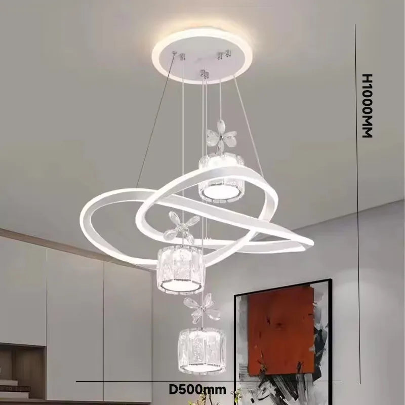 Modern Simple 2700K Cross-Border Restaurant Dining Room Chandelier Advanced Sense Pendant Lights Zhongshan Lamps Internet