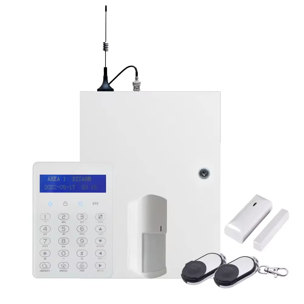FC-7668Pro LTE+4G+PSTN With Wired Keypad Kit Anti Theft Intrusion 16 Wired Alarm Zones RS485 Security and Safe Alarm System