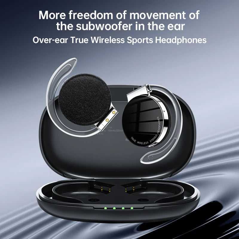 Quiet comfort Sporty Tws Earbuds Hanging-ear Earphone Waterproof Wireless Noise Cancelling Headphones for Big Ears