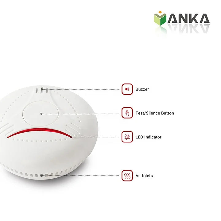 ANKA AJ-761 Security Alarms Home Industrial Residence Built-in WiFi Smart Home Tuya App Connection Wifi Smoke Detector