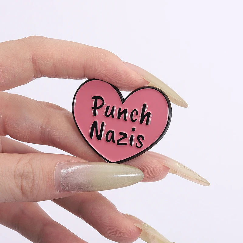 Defend Justice Enamel Pin Stand for Rights Anti Hate Metal Brooch Lapel Badge Jewelry Gift for Friends