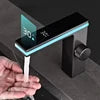 Contemporary Single-Hole LED Ambient Light Bathroom Basin Durable Single Handle Ceramic Valve Intelligent Temperature Display