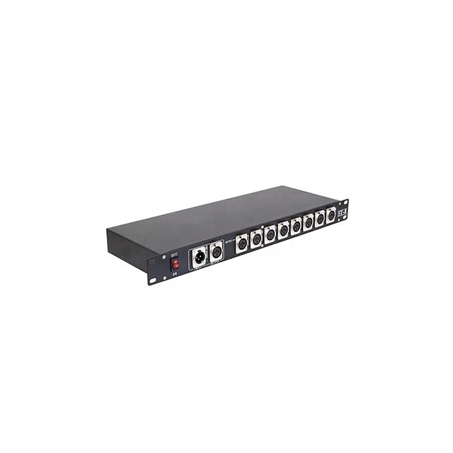 8 Way Dmx Distridutor 8 Road signal Amplifier 8 signal Distribution Outputs With Independent Electrical Isolation