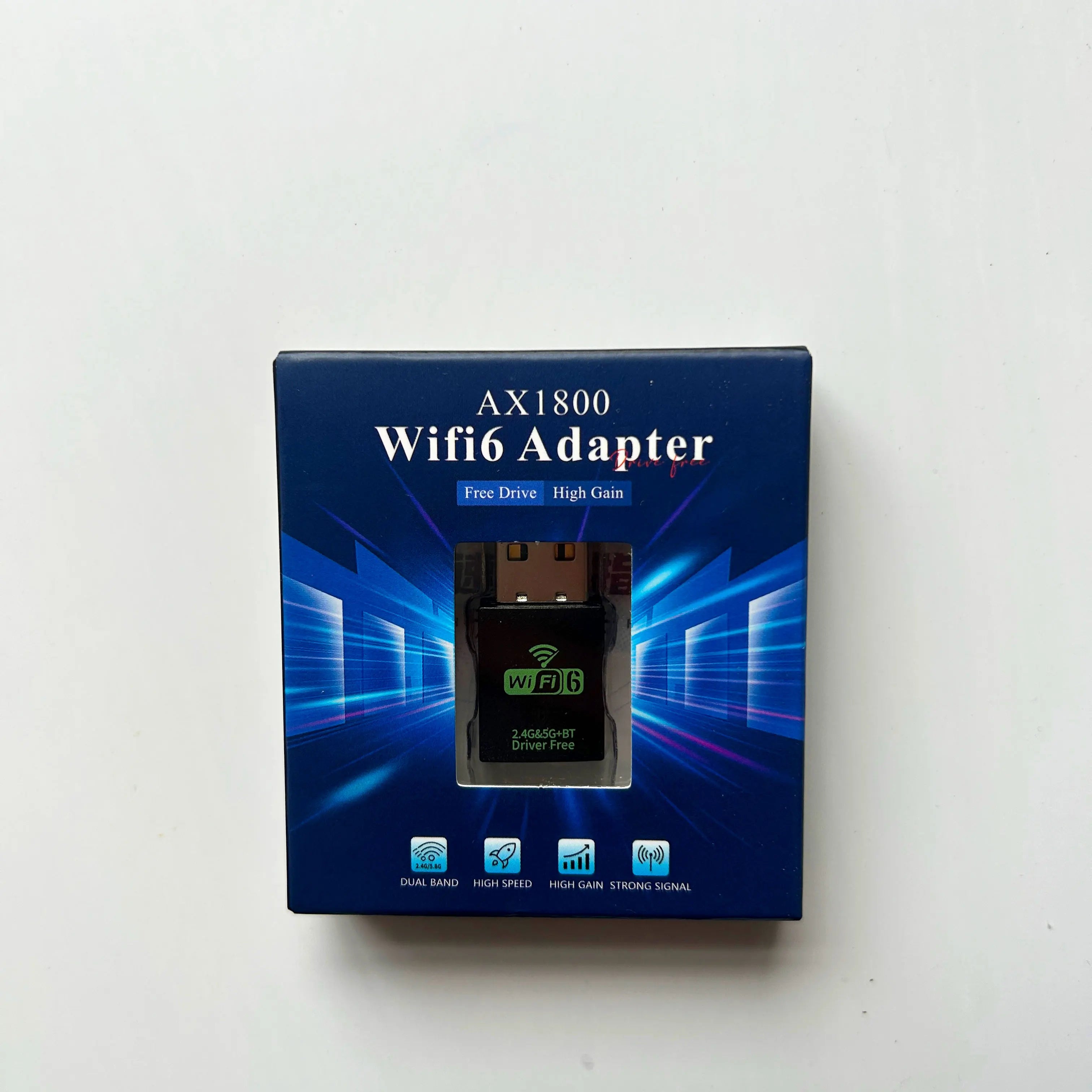 Free Drive Computer Wifi 6 USB Dongle Wireless USB Adapter AX1800 2.4GHz 5.8GHz Frequency Band BT5.3 Receiver Network Card