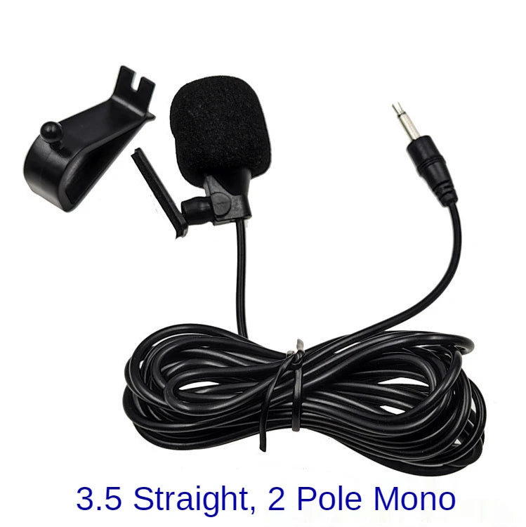 Car Microphone Audio Navigation Wired Clip External Wires Auto Mics Radio 3m Long Mic Stereo 3.5mm Mono 2.5mm SM Lotus Jack Plug