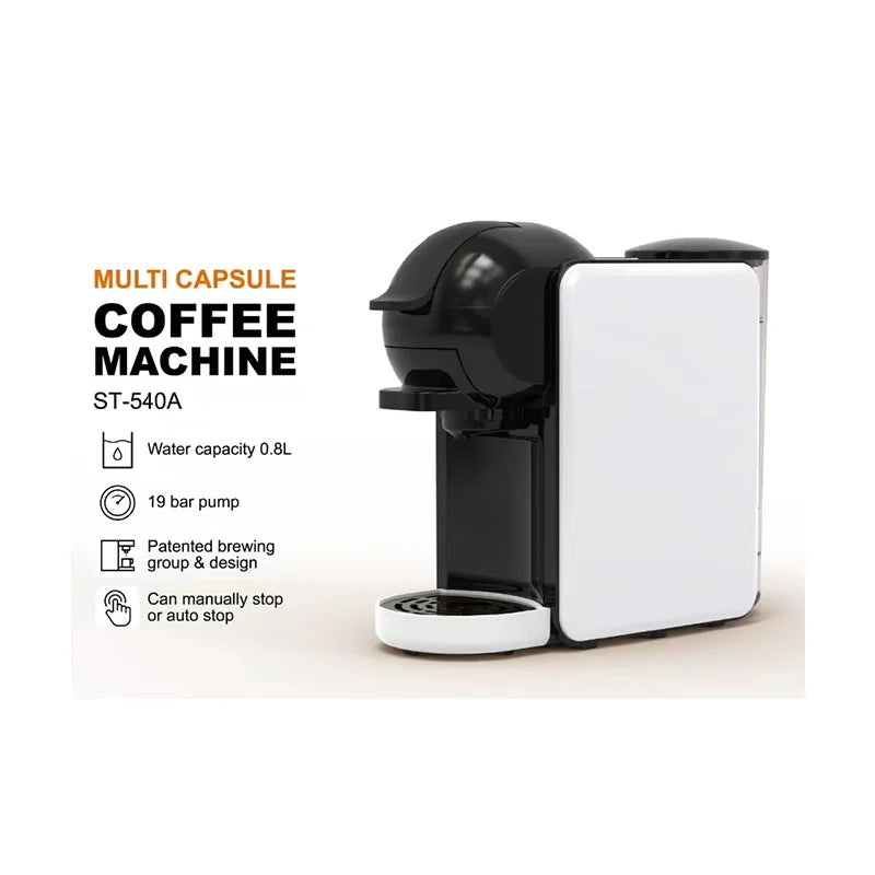 Cafetera Household Automatic Italian Electric Coffee Makers Instant 3 in 1 Multi Capsule Coffee Machine