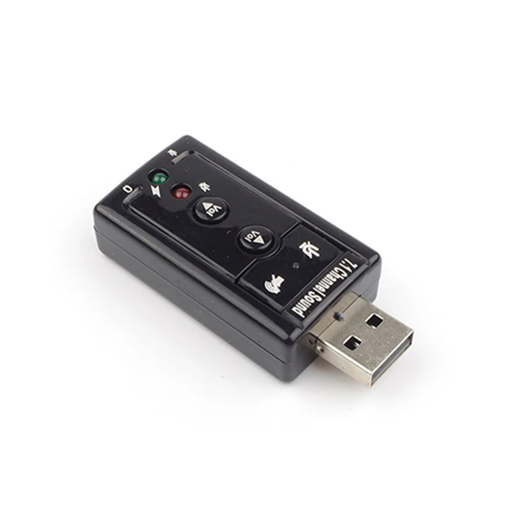 New Portable USB 2.0 External Sound Card Virtual 7.1 Channel Stereo Audio Adapter USB 2