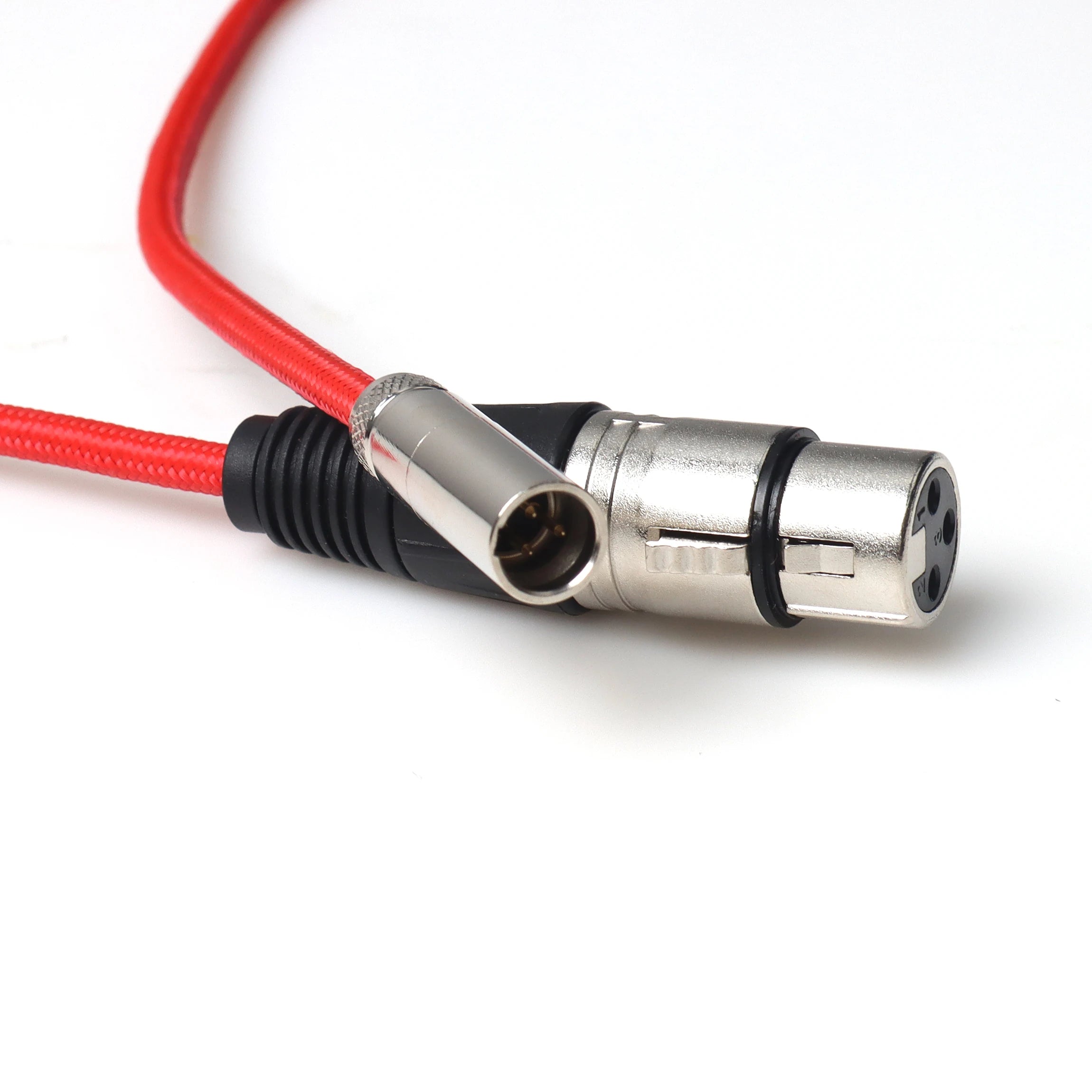 3-Pin XLR Female to 3-Pin Mini XLR Male Braided Nylon Audio Cable for Cameras Microphones  Recording Devices