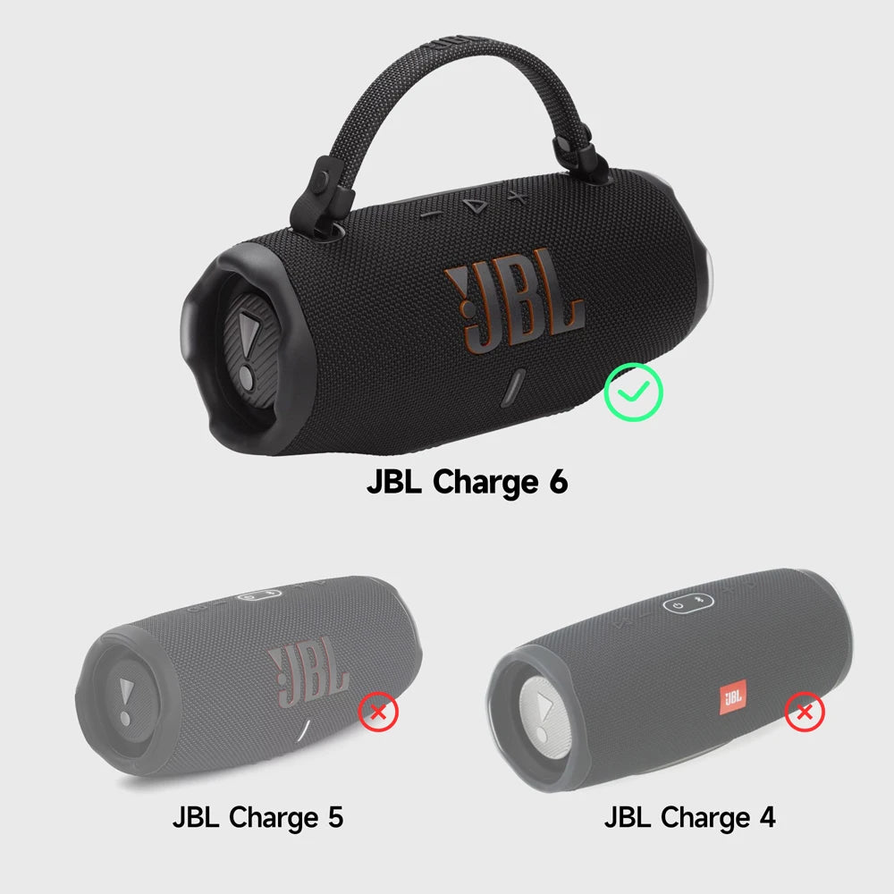 Bike Accessories Anti-drop Protection Silicone Case Sleeve for JBL Charge 6 With Trendy Colors Bicycle Speaker Mount