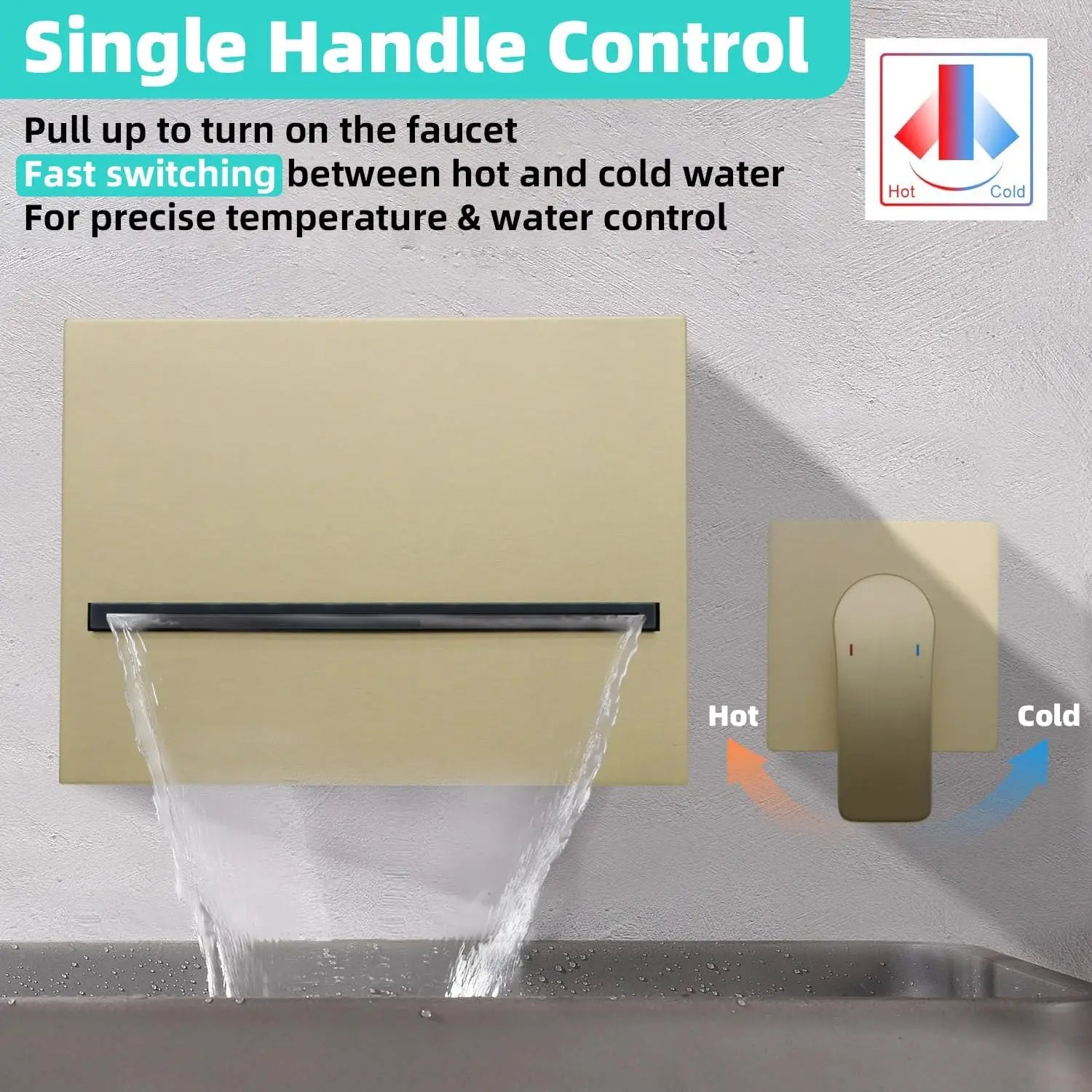Concealed Thermostatic Shower Mixer Valve, Brass Shower Diverter Valve Flow Control Valve with LED Temperature Display