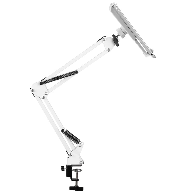 Metal Cell Phone Holder, Universal Cell Phone Clip Holder Lazy Bracket Flexible Long Arms  Tablet Holder Desktop Bed for Office