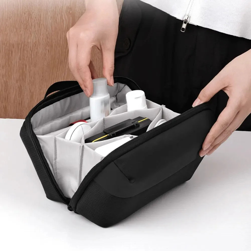 Water-Resistant Portable Tech Pouch Electronic Organizer Travel Case for Airplane Essentials Cable Organizer Bag for On-The-Go