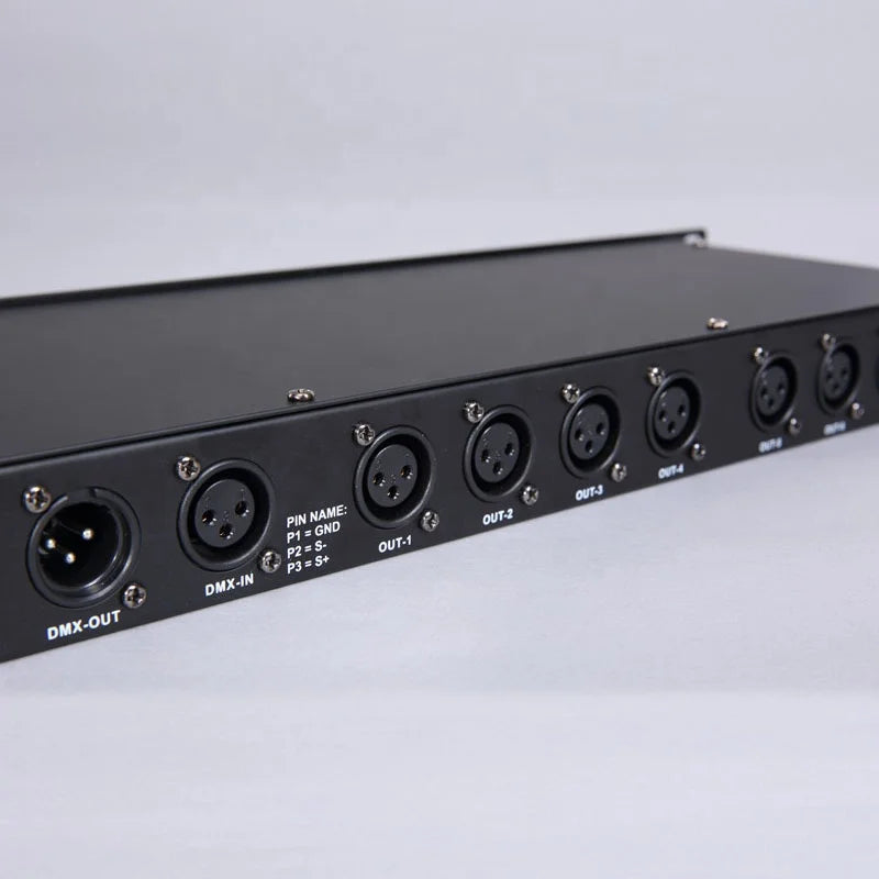 8 Way Dmx Distridutor 8 Road signal Amplifier 8 signal Distribution Outputs With Independent Electrical Isolation