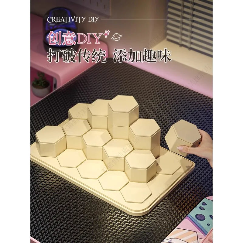 Modern Transparent Dustproof Acrylic Pop Mart Display Box Rectangle Blind Box Storage Stand PET Plastic Toy Building Tools