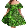 Off Shoulder Layered Ruffle Sleeve Tiered Twirl Dress Hawaiian Hibiscus Flower Printed Mini Dress Vestidos Para Fiesta Hawaiana