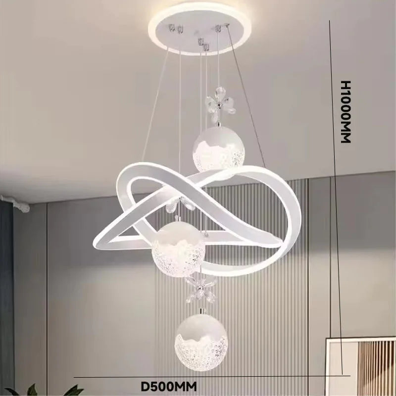 Modern Simple 2700K Cross-Border Restaurant Dining Room Chandelier Advanced Sense Pendant Lights Zhongshan Lamps Internet