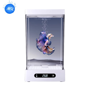 New Design Smart Fish Tank with Energy-efficient and Bright Full-spectrum RGB Lightings for 5cm or Smaller Aquatic Pets