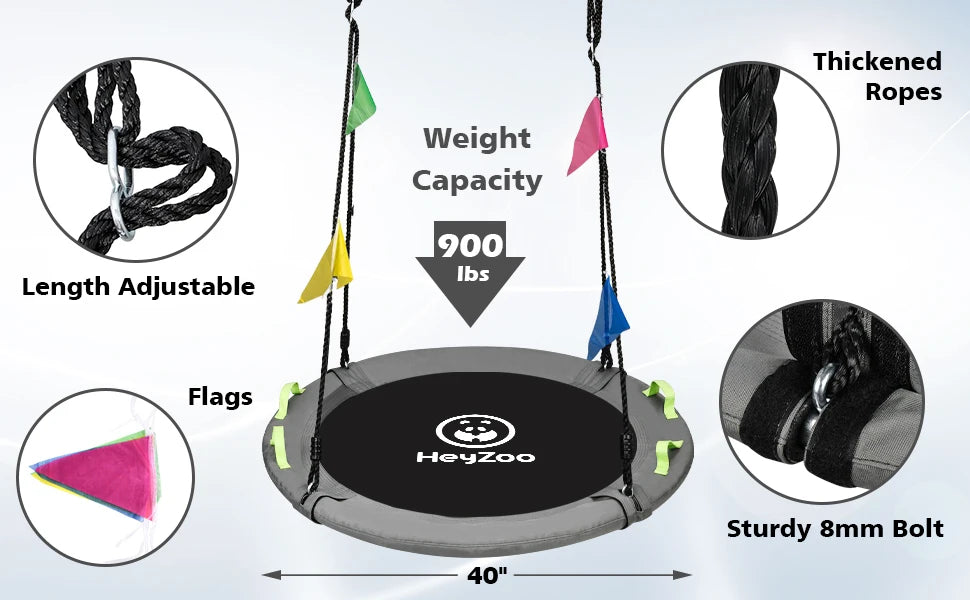 Zoshine Home Multi-Swing USA Stock Space Saving Adjustable Height for Indoor Outdoor Kids Play