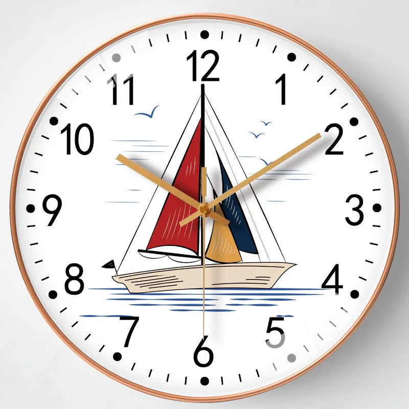 Modern Round Black Plastic Black Wall Clock  Manufacturer with Quartz Movement Custom Logo Simple Needle Display for Living Room