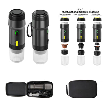Self Heating Electric Battery Powered 20 Bar Portable USB-C Chargeable Capsule Mini Espresso Machine Travel-Friendly