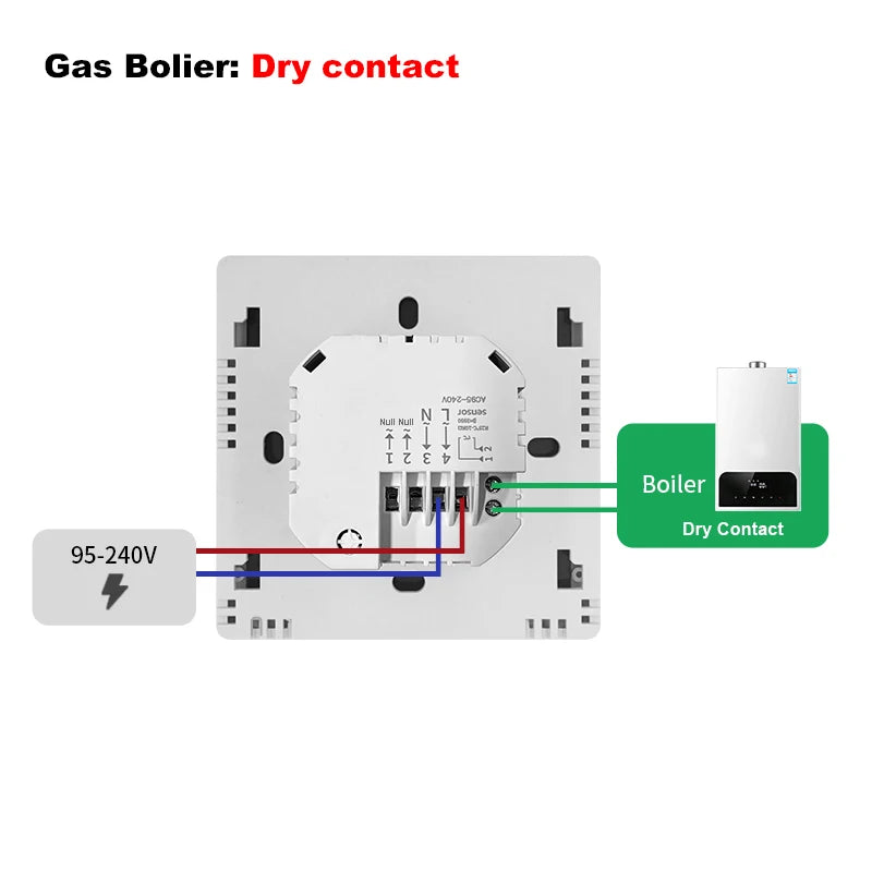 Wi-fi Water Floor Heating Thermostat for 16A Electric 3A Water Heating Gas Water Boiler Work with Alexa Yandex