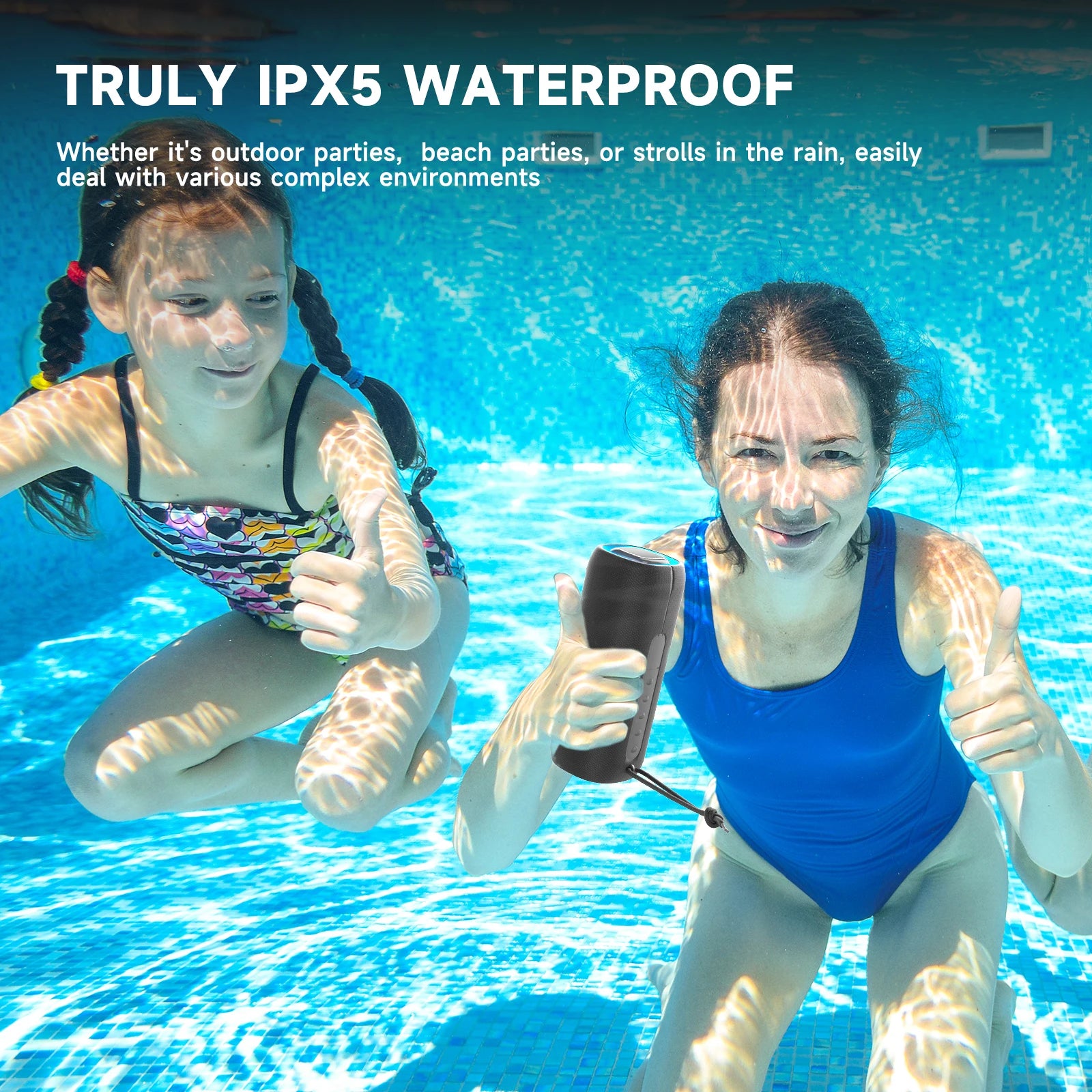 Peicheng 20W Home Outdoor IPX5 Smart Small  Mini Portable BT Waterproof Wireless Speaker
