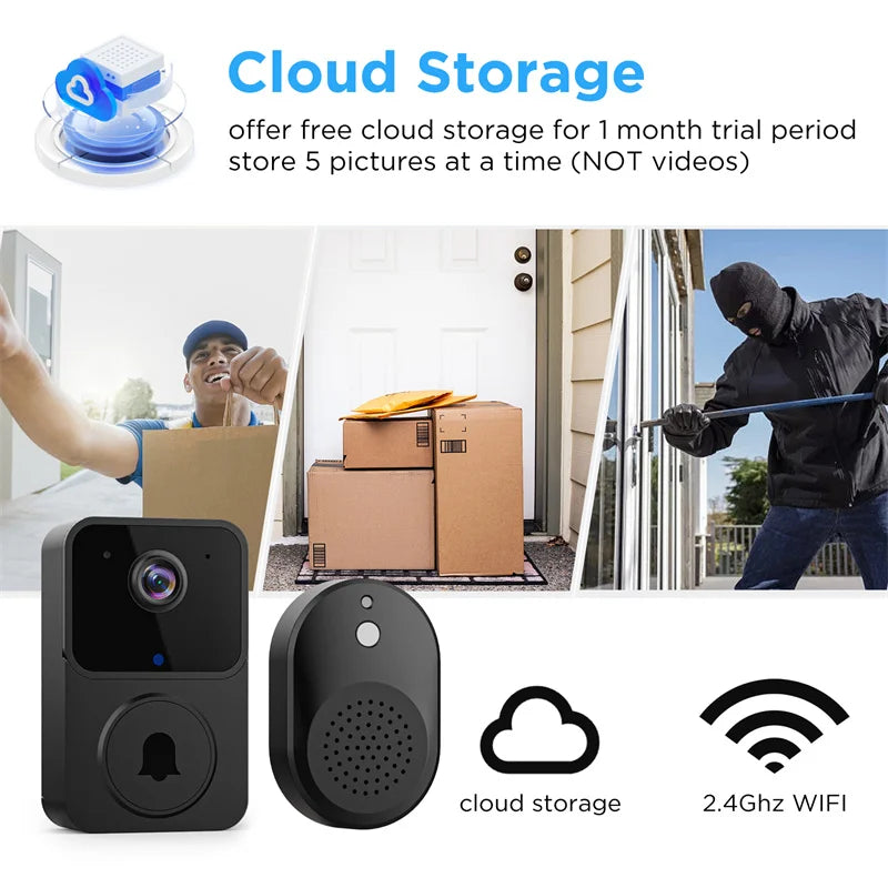 High Quality Factory Price Tuya APP 1080P Wireless Home Security Doorbell Intercom Waterproof 2.4GHz Wifi Video Doorbell