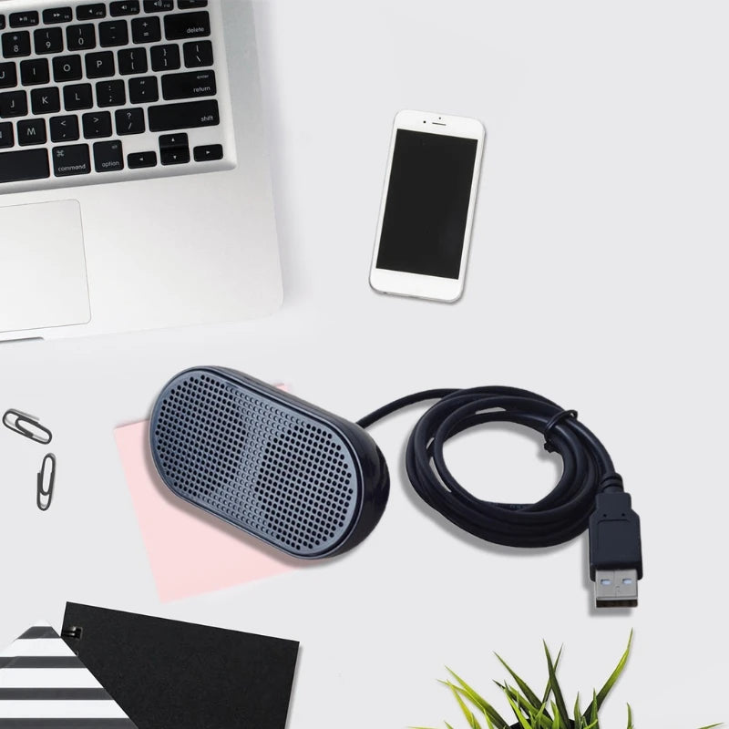 USB Speaker Portable Loudspeaker Powered Stereo Multimedia Speaker for Notebook Laptop PC(Black)