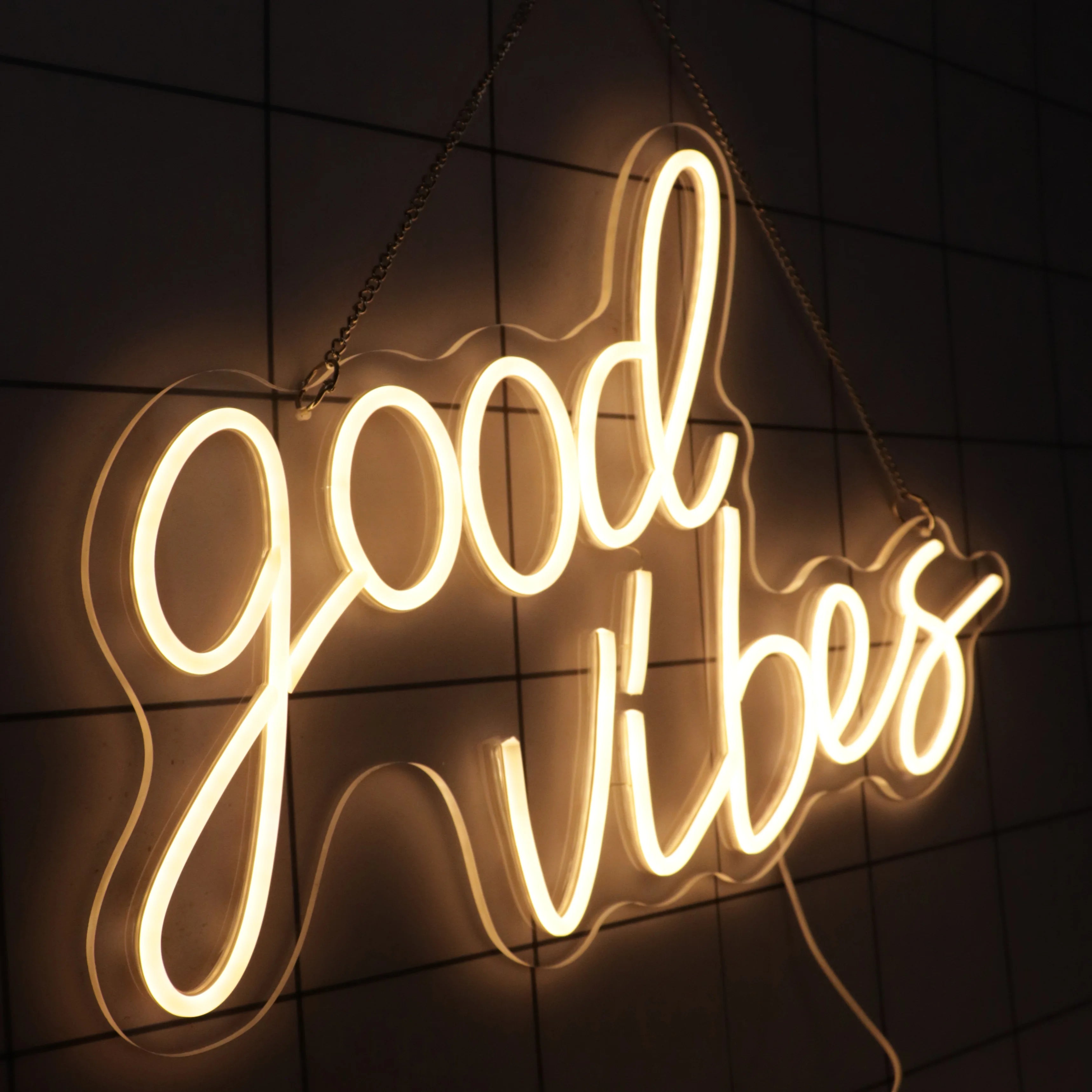 Free Shipping From US Warehouse Goods Vibes Neon Sign Neon Sign Custom Wall Décor bar Neon Wall Light USB LED