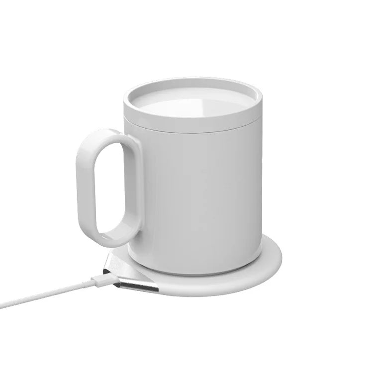 Dropshipping Electric Usb Cup Warmer Thermostatic Mug Heater Ceramic Cup With Wireless Charger