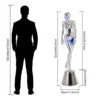 Modern Silver Resin Floor Lamp  for Living Room Hotel Lobby Villa-for Residential Commercial Spaces