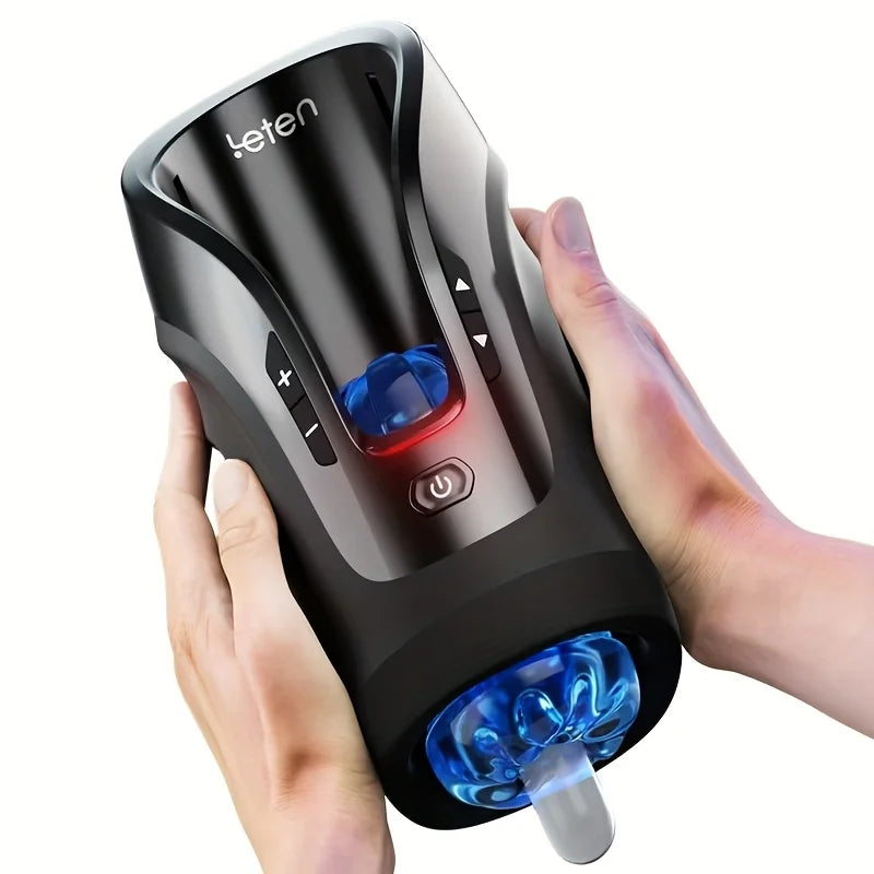 US Local Warehouse Charging Male Masturbation  Automatic Telescopic Dildo Suction Heating Sound Voice Realistic Feeling First