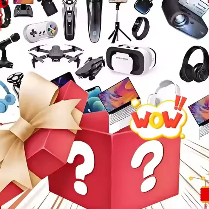 Good Reviews Surprise Wireless Earphone Headphones Smart Watches Electronics Christmas Gadgets Mysterious Lucky IPS Rubber