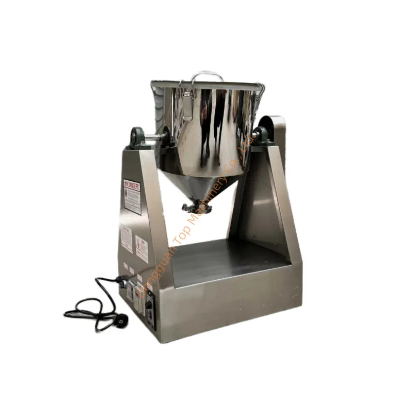 TOP 304 Material Stainless Steel Laboratory  Double Cone Mixer for Dry Powder Mixer for Powder Chemical Soap Powder Mixing