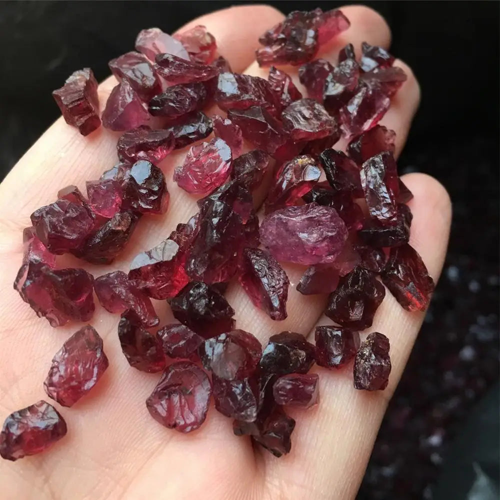gemstones natural garnet tumbled stones gemstone rough mineral crystals garden aquarium decoration