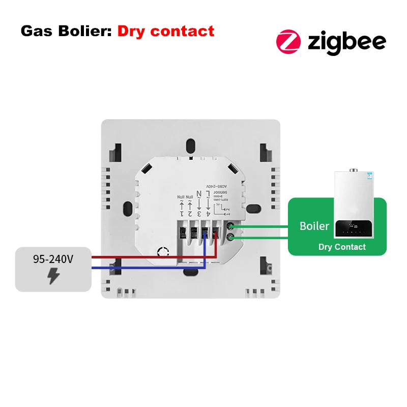 Wi-fi Water Floor Heating Thermostat for 16A Electric 3A Water Heating Gas Water Boiler Work with Alexa Yandex