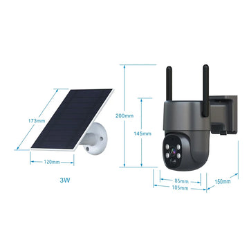 2025 Hot Selling  4G Sim Card Smart Security Wireless Outdoor Camera with Solar Panel Black Color Phone Remote Monitoring