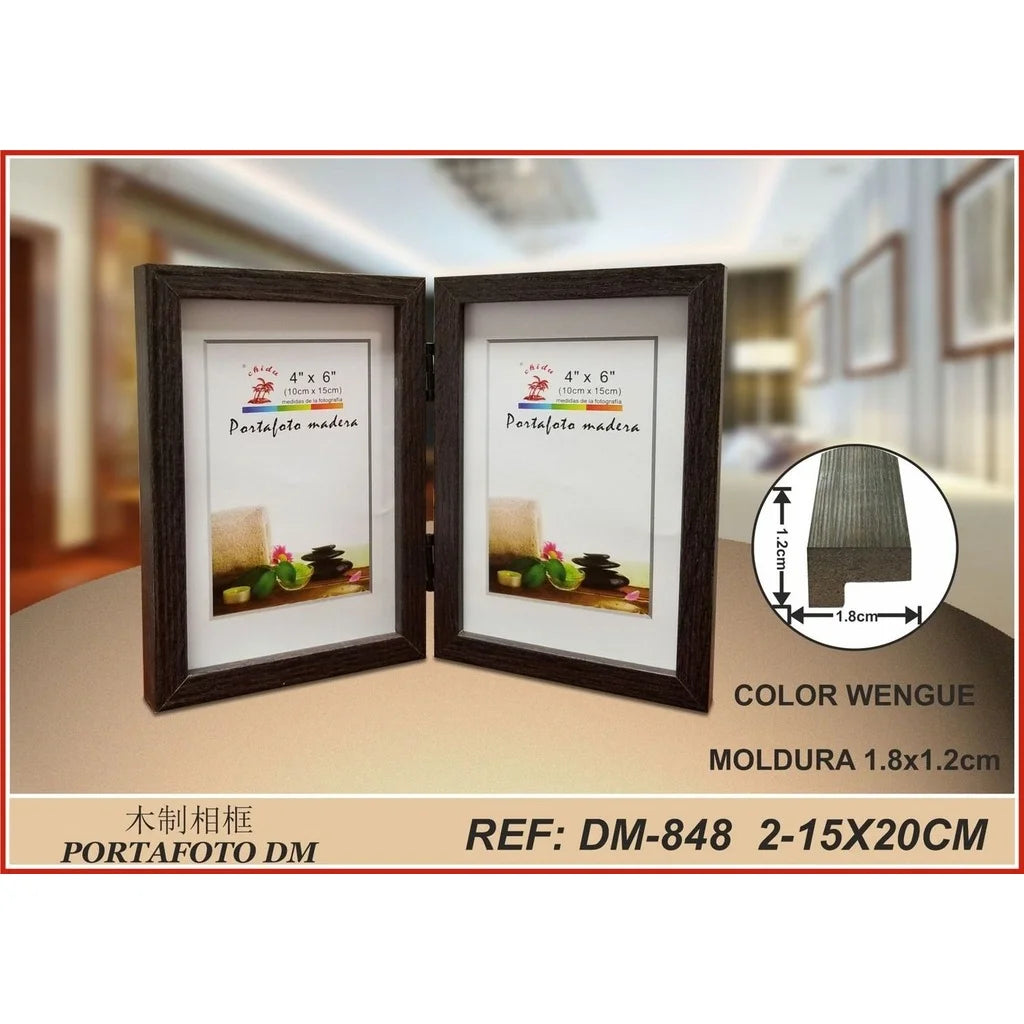 Double Photo Frame DM-848 15x20cm - Decorative Items and Frames