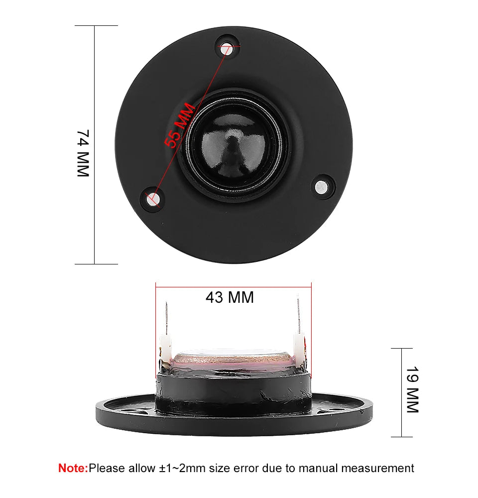 AIYIMA 2Pcs 3 Inch Tweeter Sound Music Speaker 25 Core Silk Membrane 4 6 Ohm 20W Treble HIFI Speaker Home Theater Loudspeaker