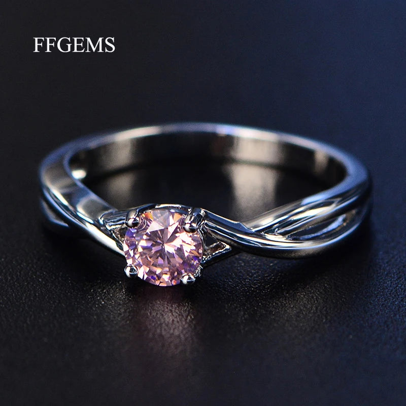 Gemstone Moissanite Amethyst Silver Ring Blue Sapphire Ring Silver 925 Jewelry Aquamarine Rings For Women Engagement Rings
