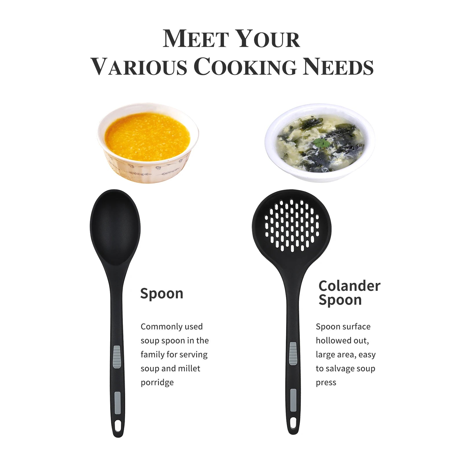 Premium Silicone 5pcs Kitchen Utensil Set Heat Resistant Cooking Gadgets Set Including Spatulas Pliers Spoons