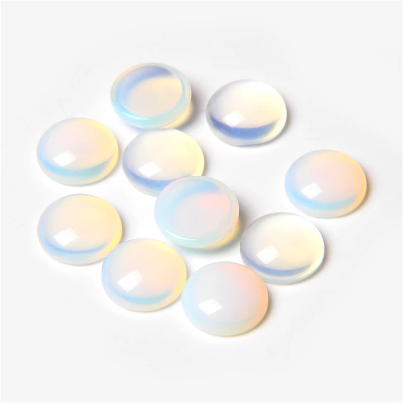 4/6/8/10/12/14mm Natural Stone Cabochon Round Semi-precious Cameo Fit DIY Ring Earring Bracelet Jewelry Making Finding 10pcs/lot