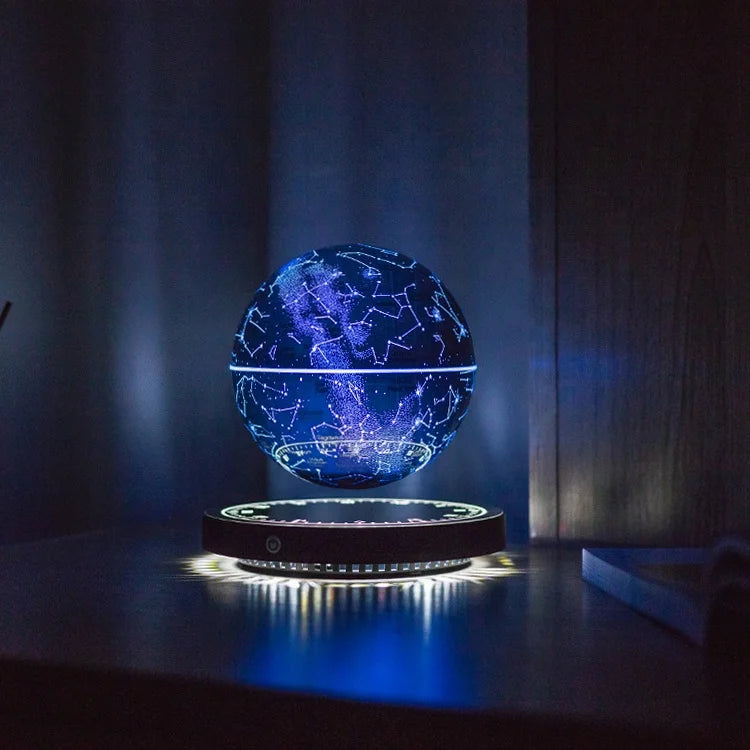 2022 New 14cm Ins 7 Colors RGB Starry Night Light Galaxy LED  Magnetic Levitating Floating Starry Moon Lamp for Birthday Gifts