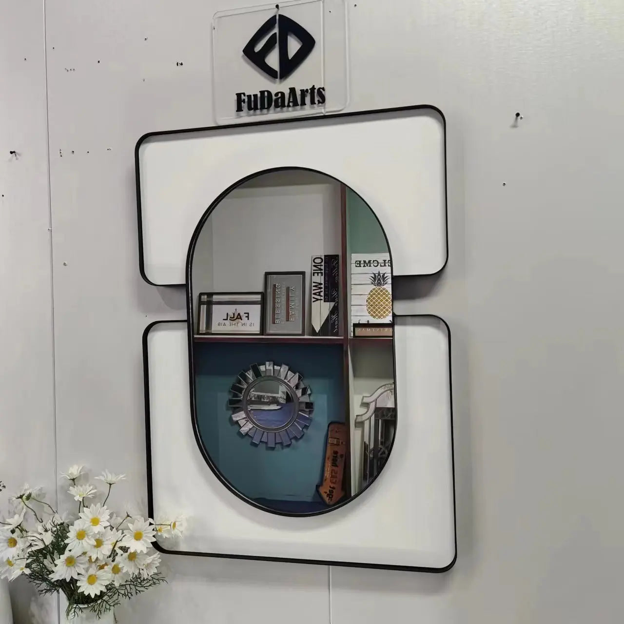 80x60CM Factory Price Large Modern Gold Metal Frame Wall Art Living Room Home Decor Hanging Mirror for Sale Dropshipping DDP
