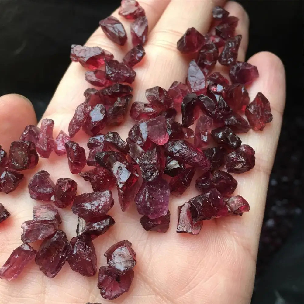 gemstones natural garnet tumbled stones gemstone rough mineral crystals garden aquarium decoration