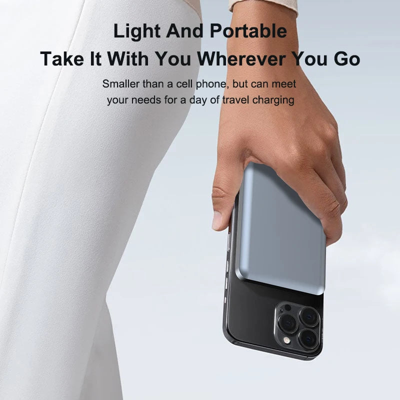 2024 Hot Watch Charger 5000mah Power Bank for iphone New Product Power Banks Magnetic Portable Wireless Power Bank Dropshipping