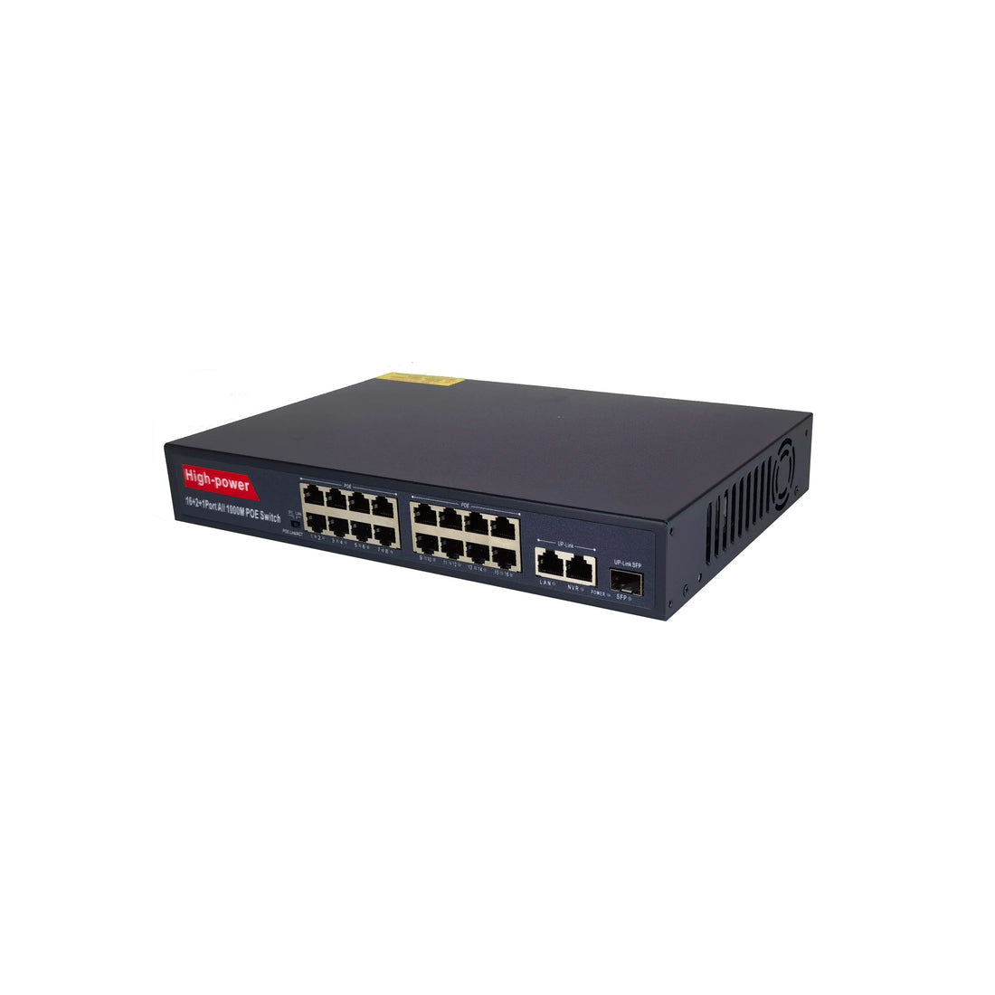 All Port Gigabit 16 Port Poe Switch with 2 Gigabit Uplink and 1SFP Port Network Vlan Switch Hub Unmanaged 1000Mbps